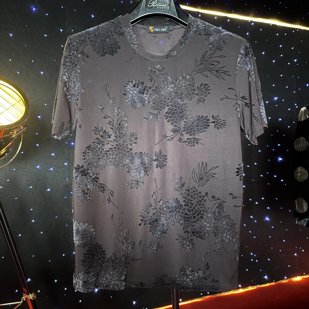 【设计】栀子繁花 紫际泛天 男士高奢T恤PMA5218