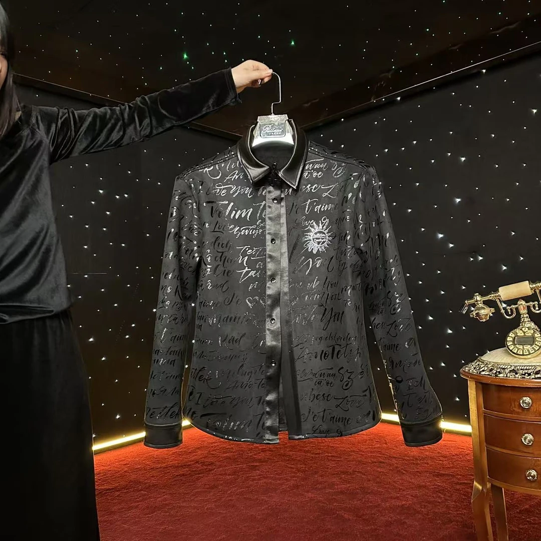 [设计] 皮绒 加绒加厚 男士衬衣夹克外套 PMA7011