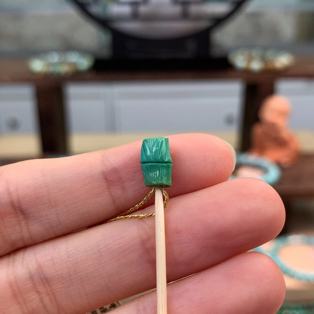 绿松石手串未镶嵌5m6玉化竹节