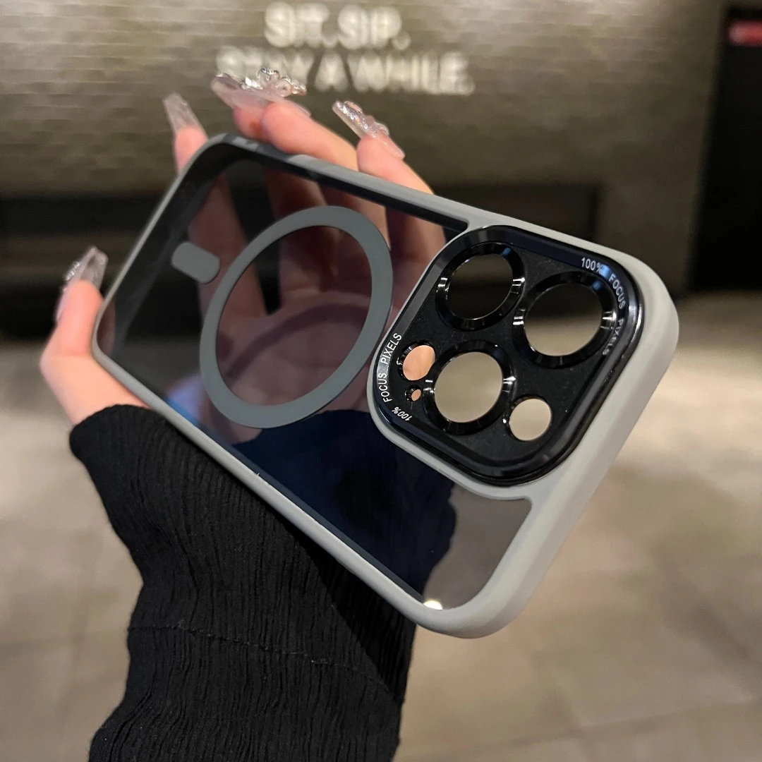 苹果16promax手机壳简约磁吸百搭精孔iPhone15pro/14保护套13外壳