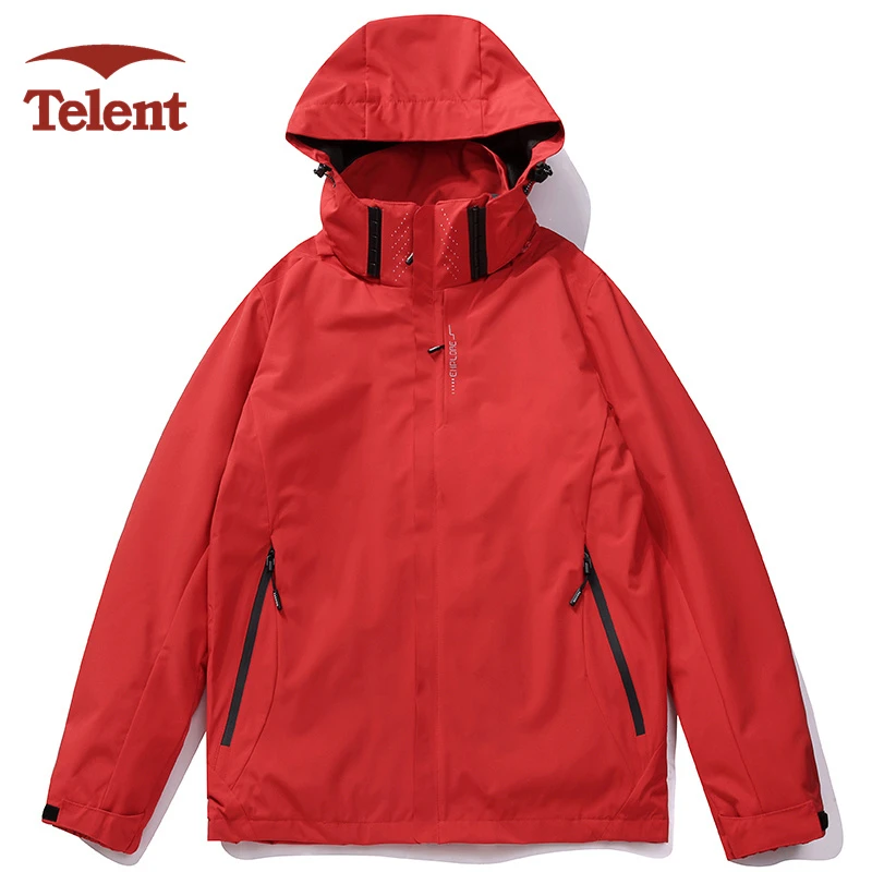 Telent春秋季2023新品冲锋衣男女同款防风防风百搭简约登山服外套