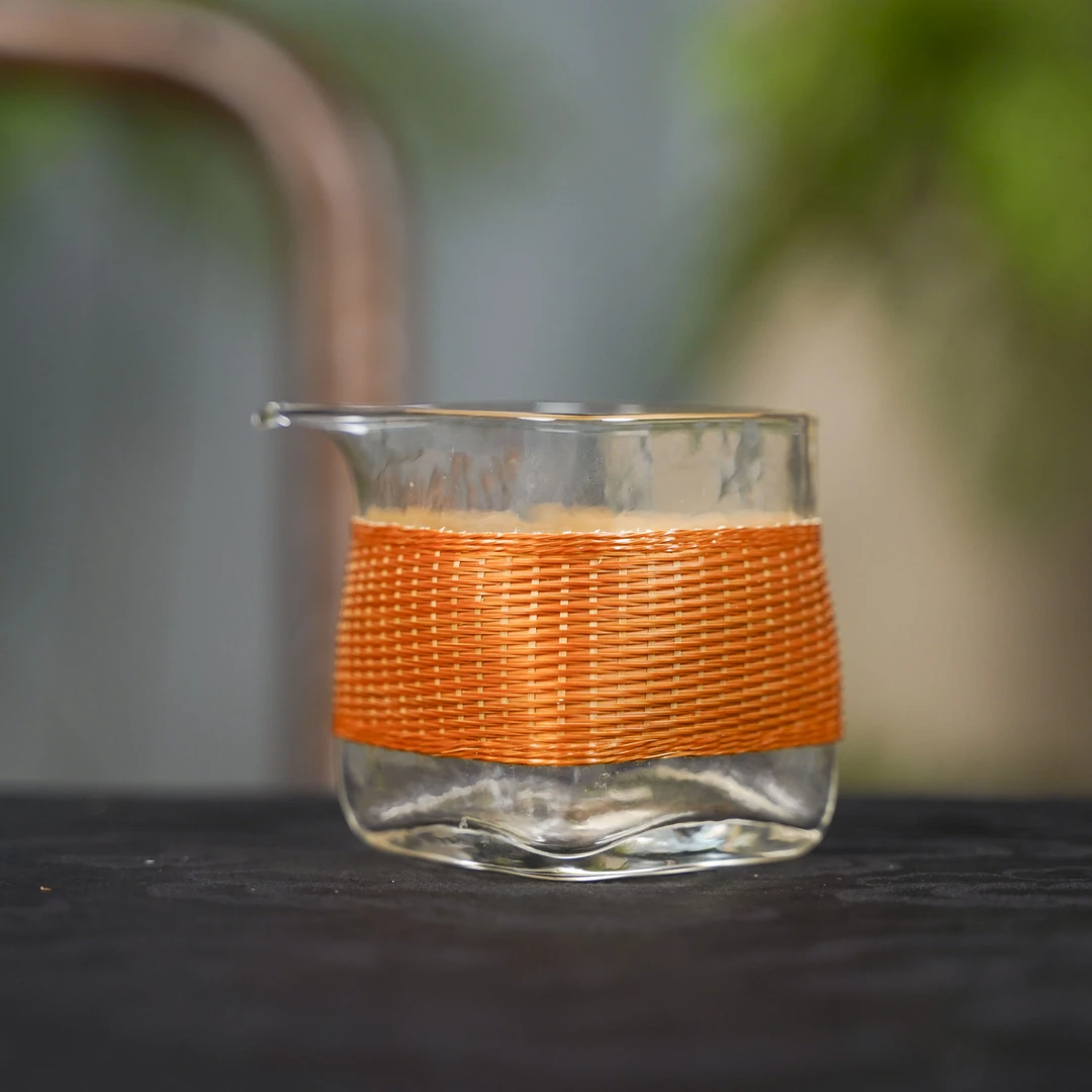【细物慢造】竹丝精编方语公道杯口宽6.5底 宽6.5高 7.5（PY42）