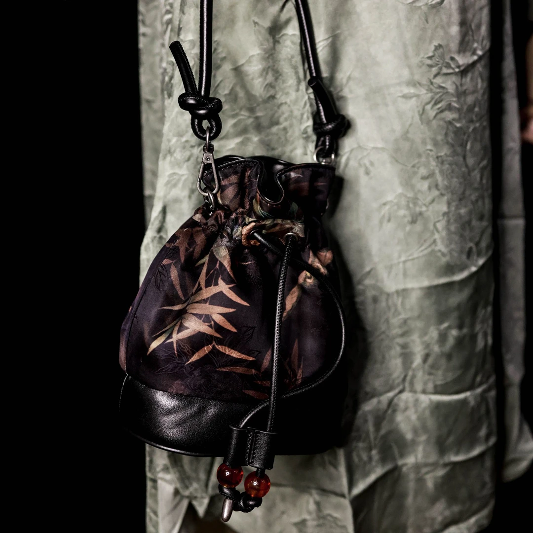 【细物慢造】竹影花朵多功能家用大容量纯手工便携  （ZP50）