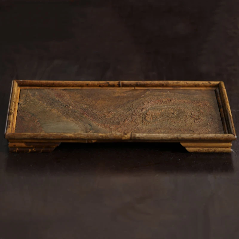 【细物慢造】云妃竹岩石斜脚茶盘31*16*4（TC191）