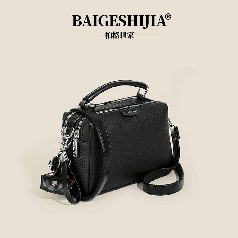 编码链接2024秋冬新款潮时尚百搭单肩斜挎洋气女包