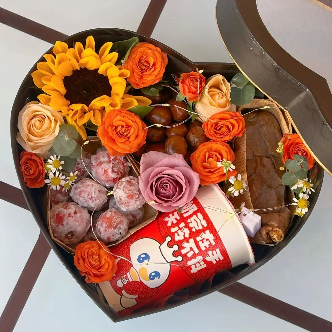 暖冬立冬入冬四件套板栗花束鲜花速递同城店配送女友闺蜜小时达冬日同城花店配送