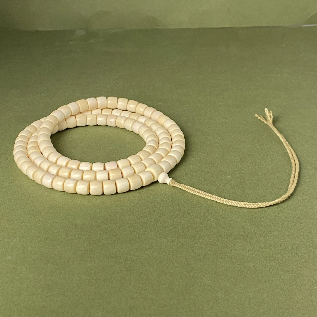 猛犸牙 108颗多圈长串 7*6mm 文玩念珠