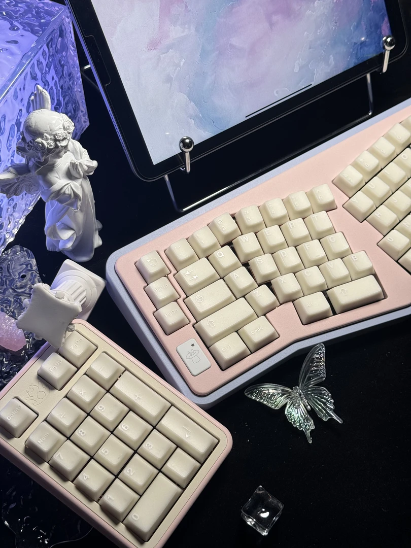 爱菲汉白玉青玉键帽原厂高度PBT二色键帽配多种机械键盘电竞办公