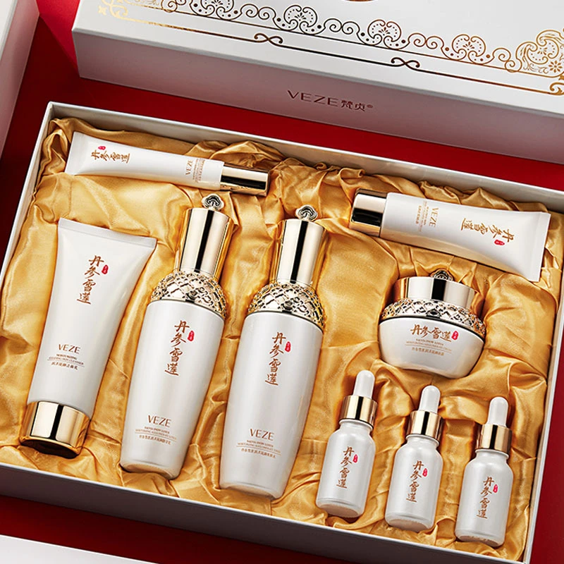 【黄圣依代言】梵贞丹参雪莲润泽凝颜九件套 补水保湿护肤品套装