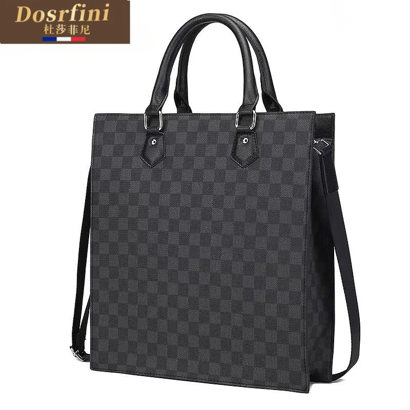 高档品牌新款商务公文包竖款手提男包单肩包休闲包大容量旅行