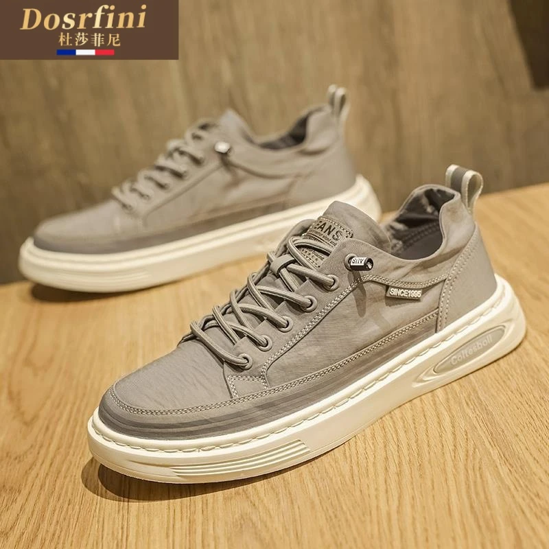 高档轻奢帆布男鞋夏季百搭休闲板鞋一脚蹬老北京布鞋男士上班开车