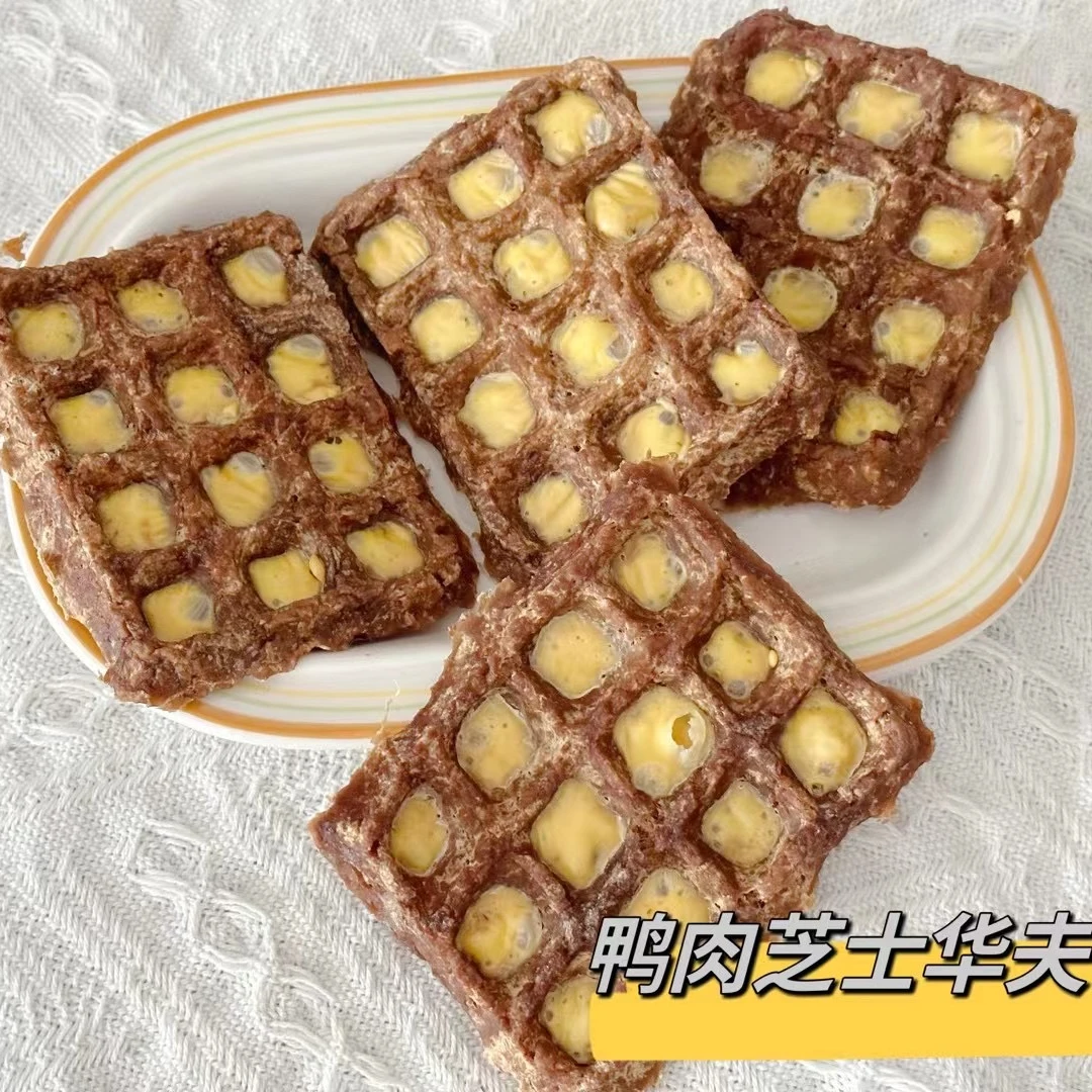 摩卡家手工自制宠物零食芝士纯肉华夫饼（鸡肉/鸭肉）