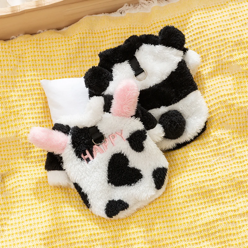 [达人]狗狗衣服变身装可爱熊猫牵引两脚绒衣秋冬新款宠物衣服0015