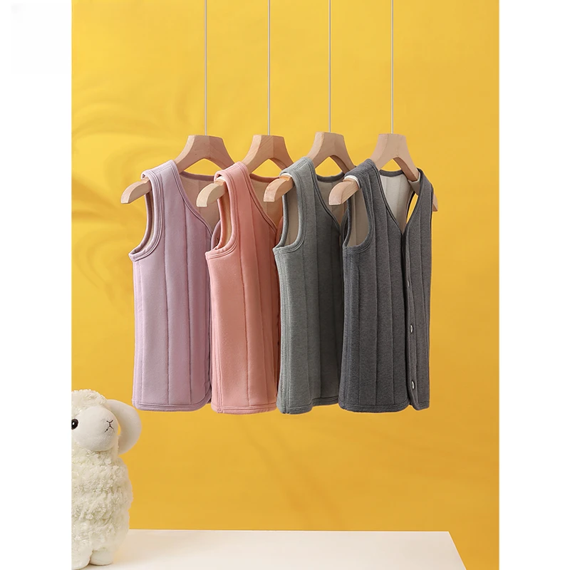 儿童款 马甲冬季加绒加厚三层儿童保暖无痕内穿马夹马甲