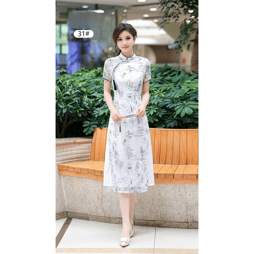 夏季新款女士修身旗袍裙  2431 三楼