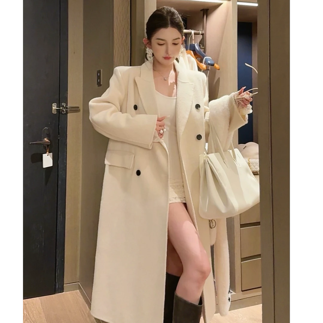 GUIDI GUDI【赫本女神】直角肩定制女人味长款长袖外套 W9441959H