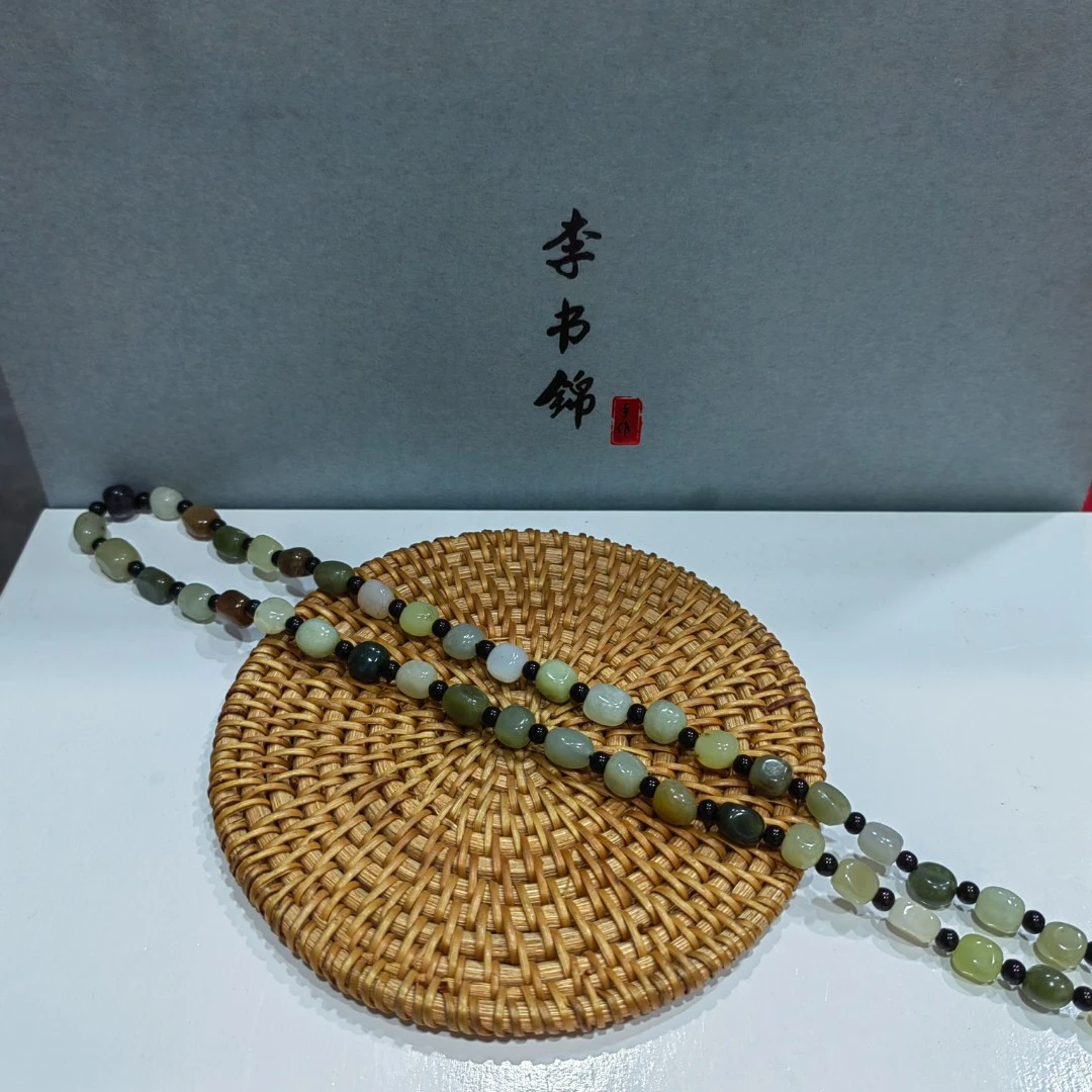 李书锦保真天然和田玉多宝项链（多样性发货）