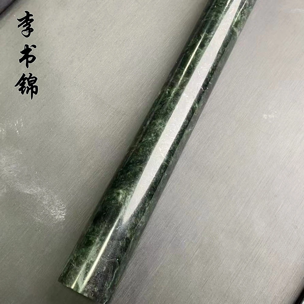 李书锦保真藏玉蛇纹石玉长把件A116 单个 多样性发货