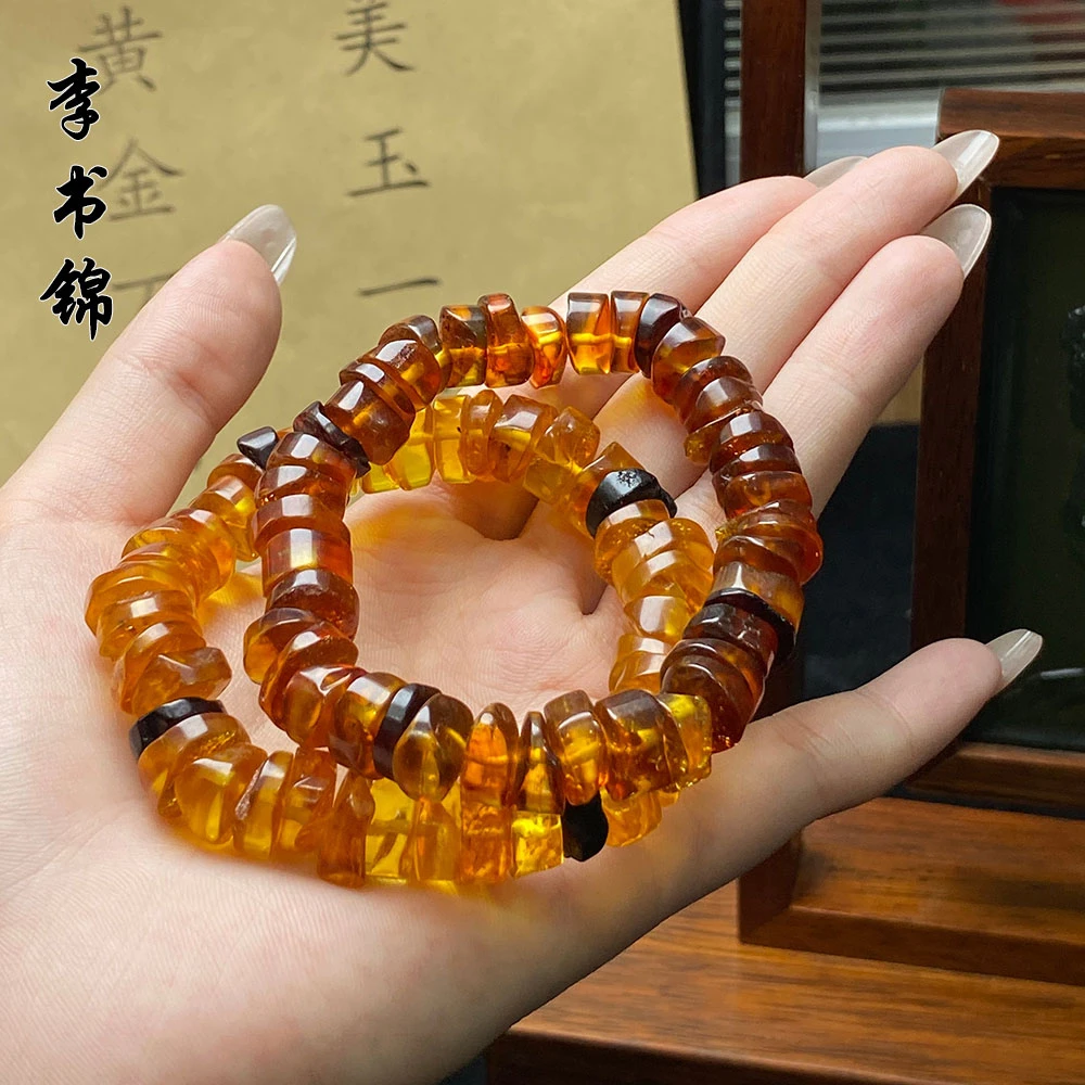 李书锦保真蜜蜡手串A813 1021 单个 多样性发货