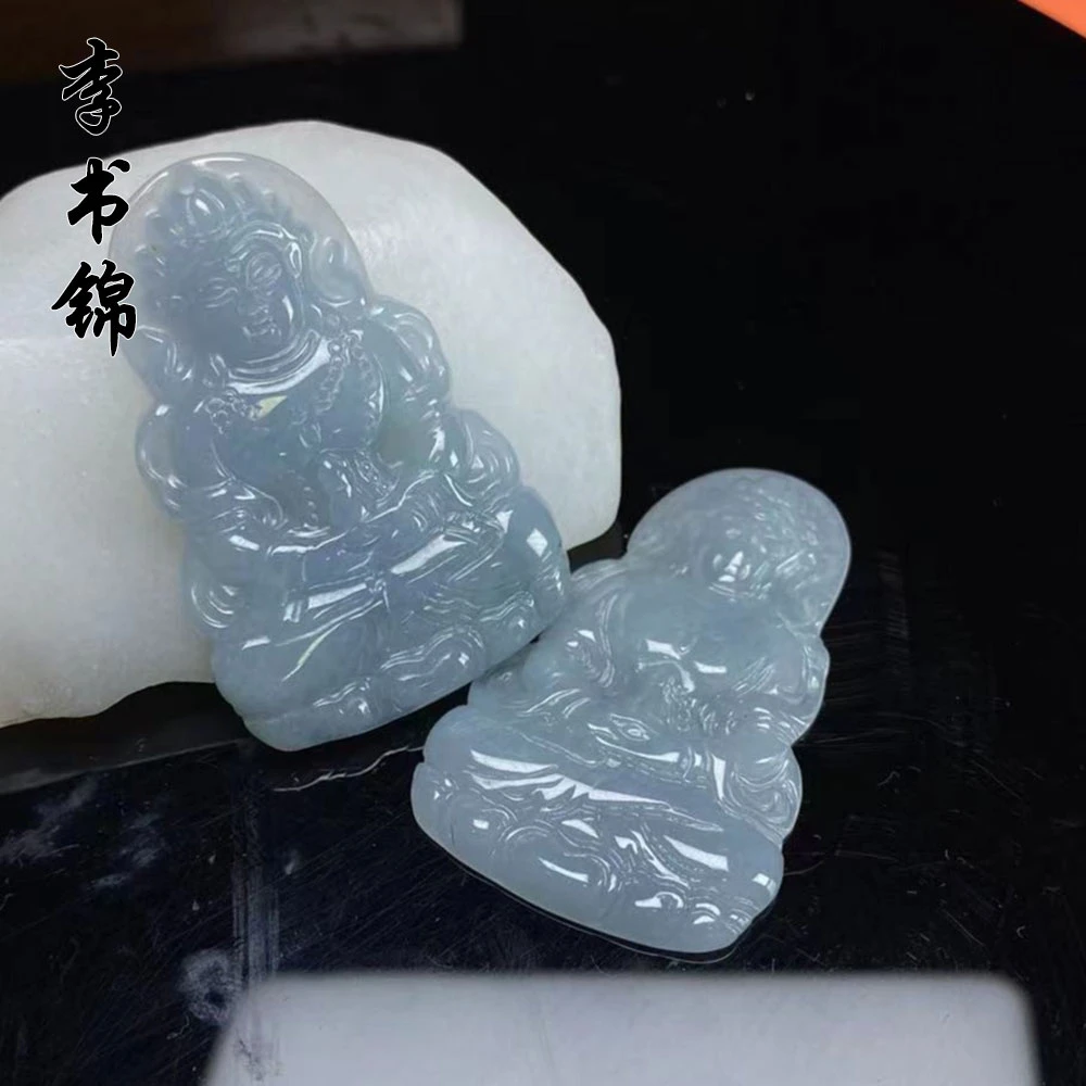 李书锦 翡翠蓝水观音吊坠A188 1121 332 单个 多样性发货