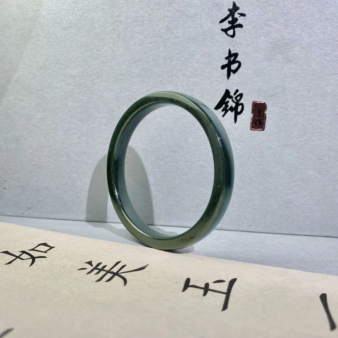 保真天然和田玉手镯方镯