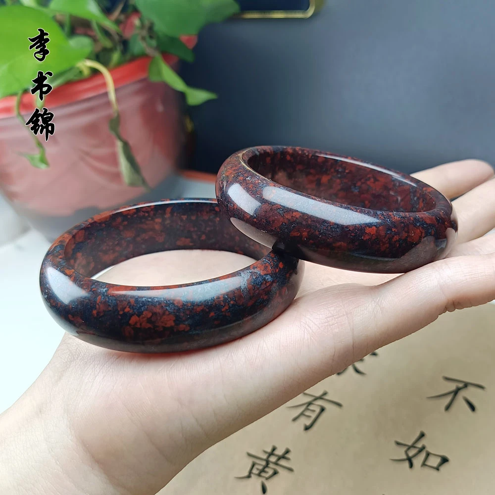 保真天然鸡血玉手镯 X72A 426 高货 单个 多样性发货