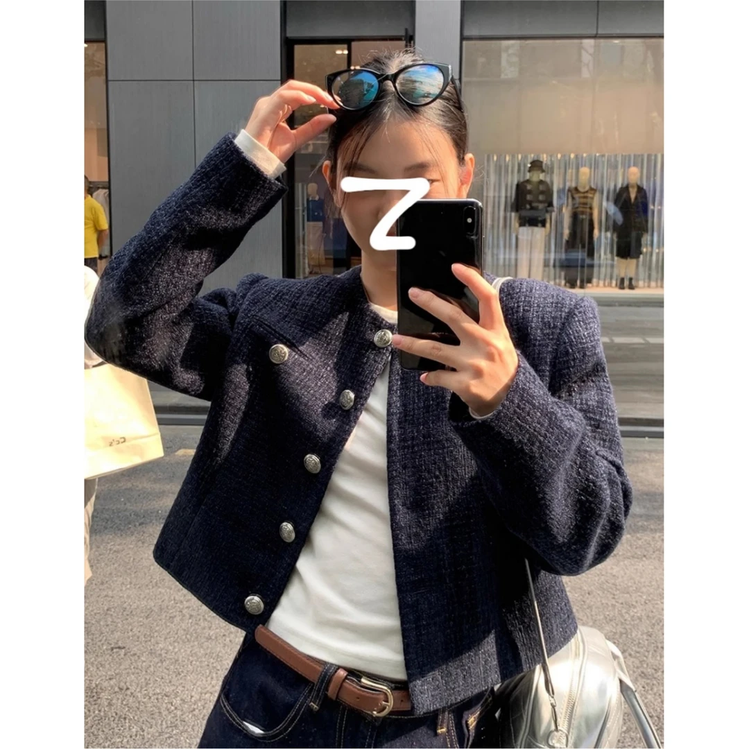 小香风外套女春秋款2024新款休闲短款小众气质韩系复古名媛上衣女