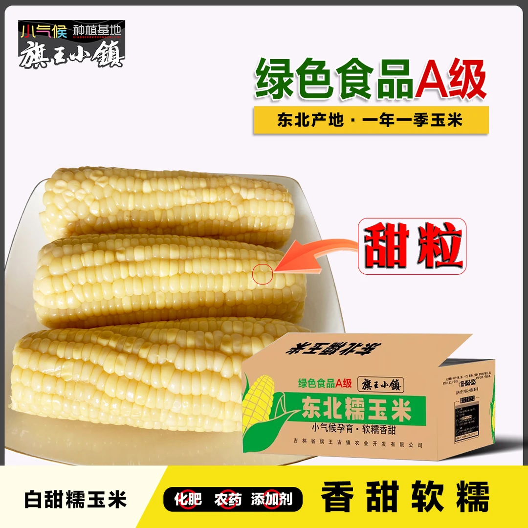 粉丝福利/甜粒白糯东北白糯玉米原产地直发6支