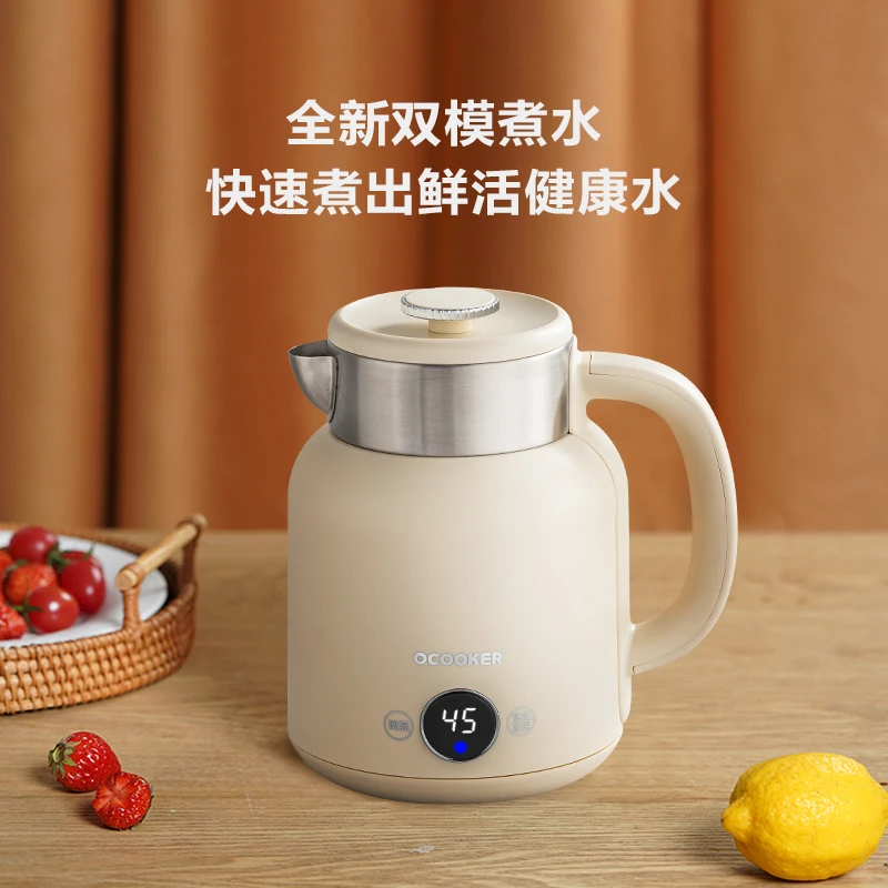 【精选】圈厨复古恒温电热水壶温控烧水壶数码温显热防干烧不锈钢