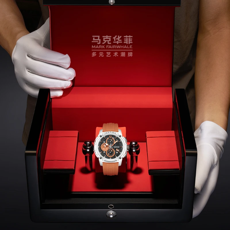 马克华菲【品牌正品】多功能石英手表防水时尚中性夜光全自动4360