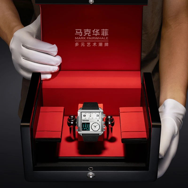 【旗舰店】马克华菲手表多功能方形创意设计感男士高档时尚运动4270