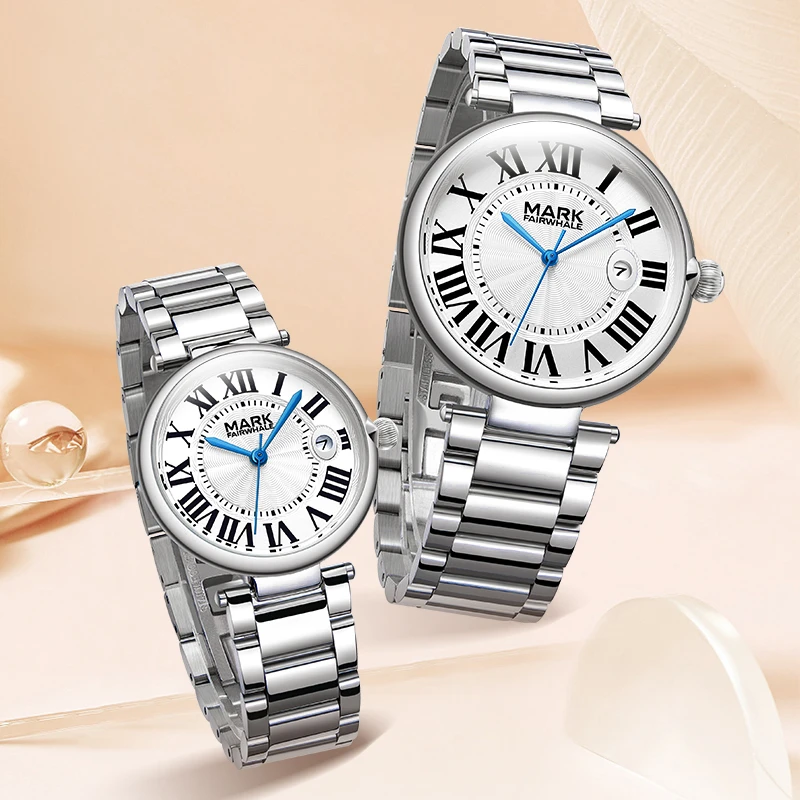 马克华菲蓝气球时尚情侣表简约精致罗马表盘高档男女石英手表5840