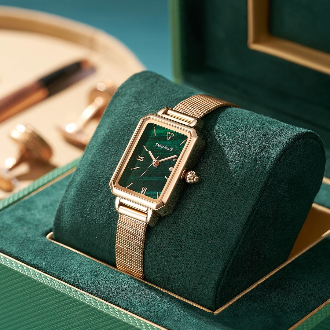 马克华菲【官旗】生日礼物方糖小绿表气质轻奢ins精致女士手表3270