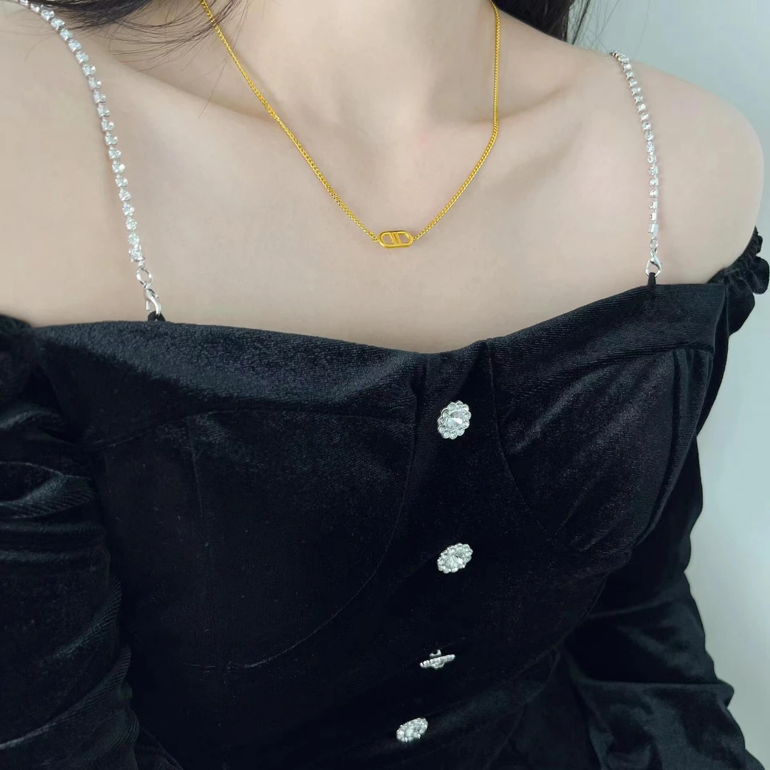 足金猪鼻子项链  简约轻奢大方