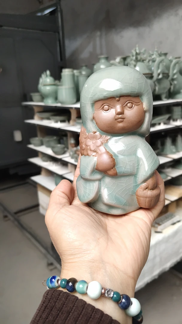 仿古，童趣，茶宠，原产地汝瓷