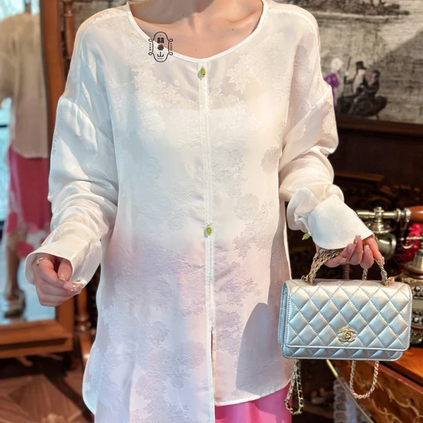 【囍番山·2025·夏季】宫廷美人·真丝衬衫【不包含云肩】