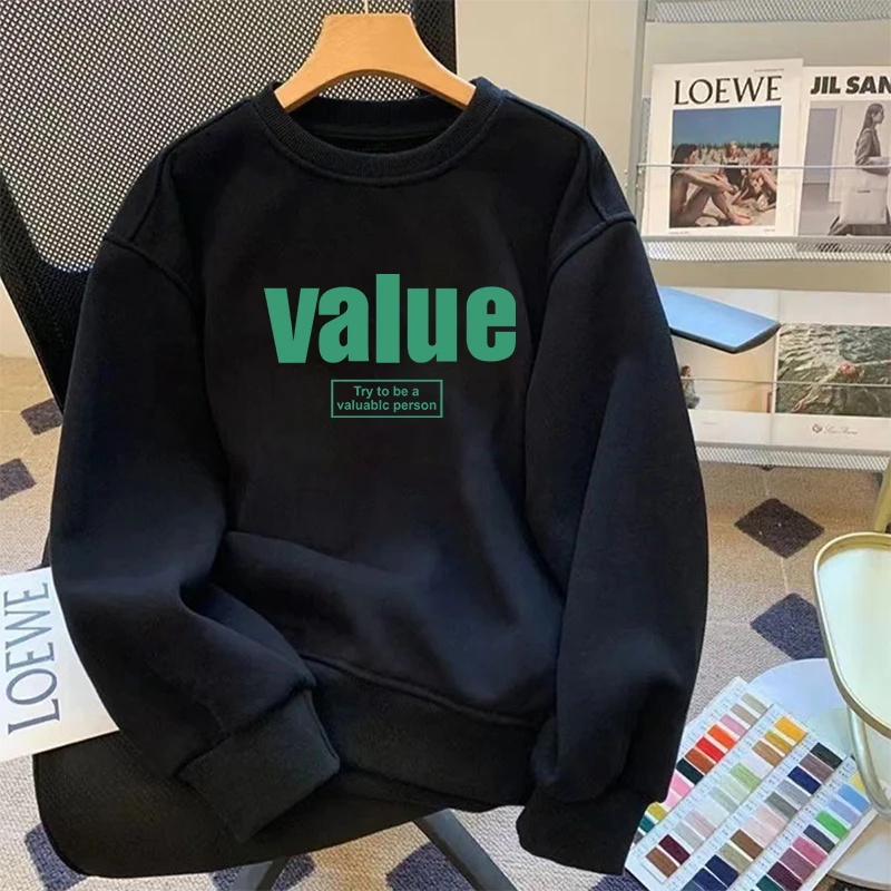 潮牌春秋季男士卫衣休闲运动宽松长袖T恤打底衫大码印花上衣服