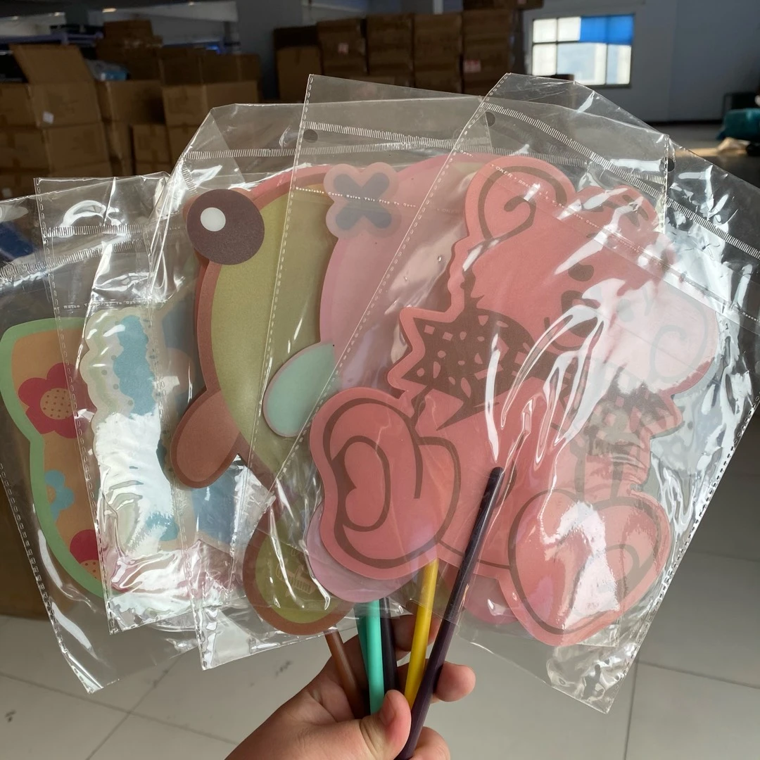 10只！款式随缘可爱透明防蚊扇子异形随身便携清凉简约居家日用