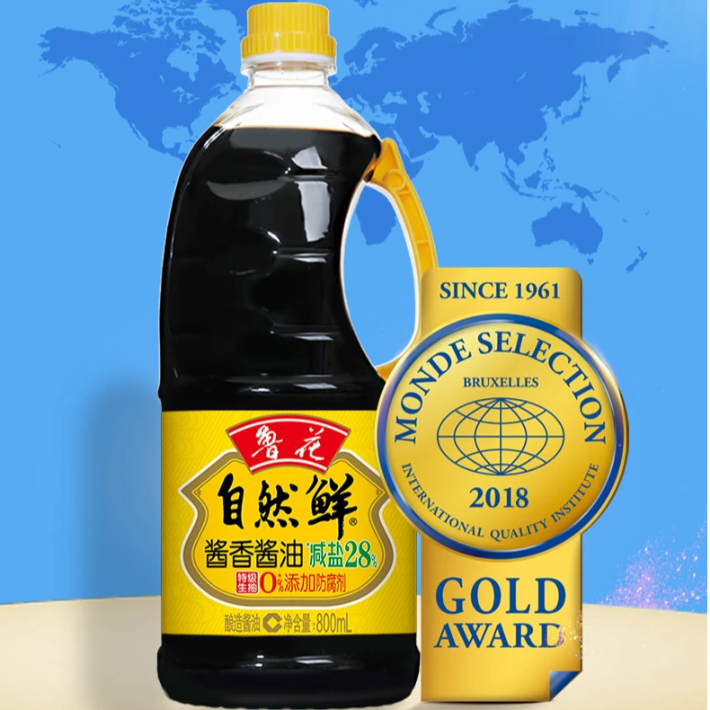 鲁花自然鲜酱香酱油800ml 特级生抽经典调料炒菜调味品酿造酱油