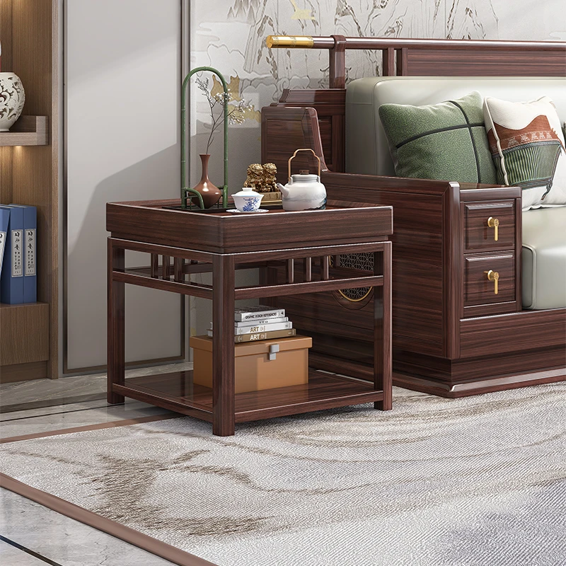 乌金木实木方几新中式别墅家具家用客厅边几沙发旁侧角几方桌133