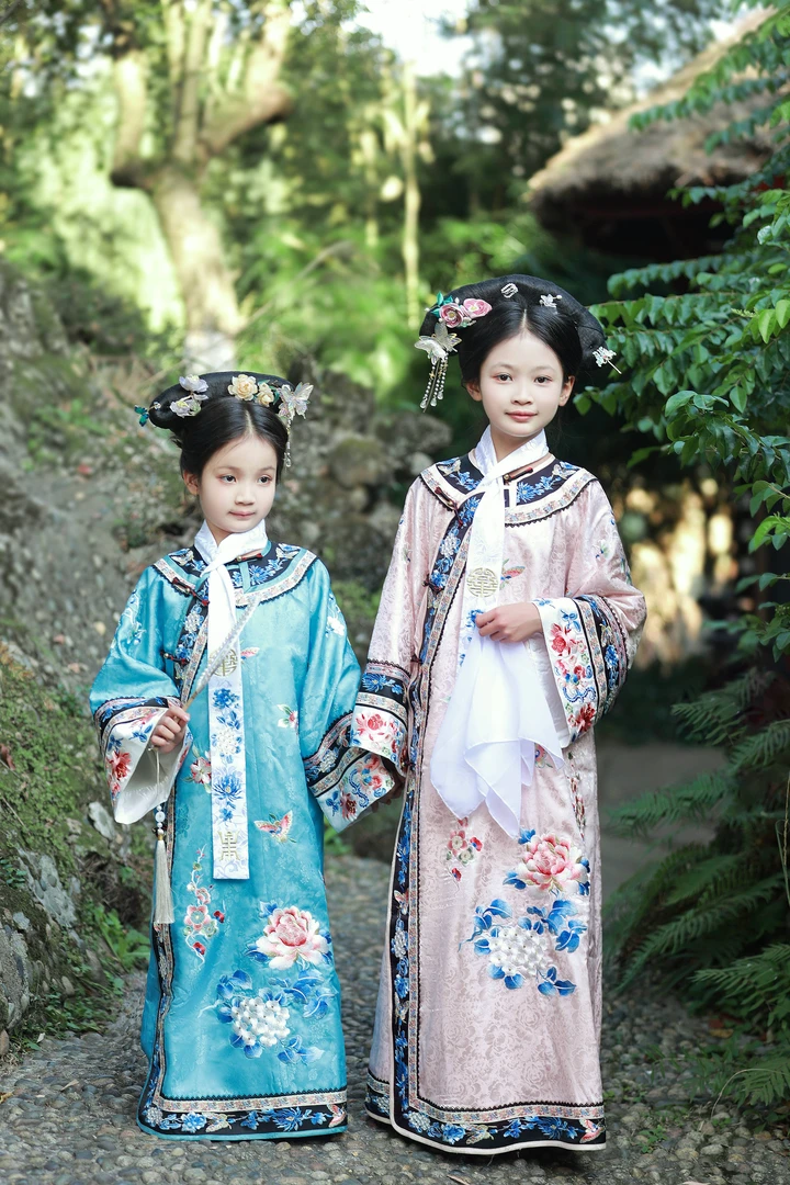 迷你淳儿| 公主小格格款旗装中国风宫廷重工刺绣传统立领中式