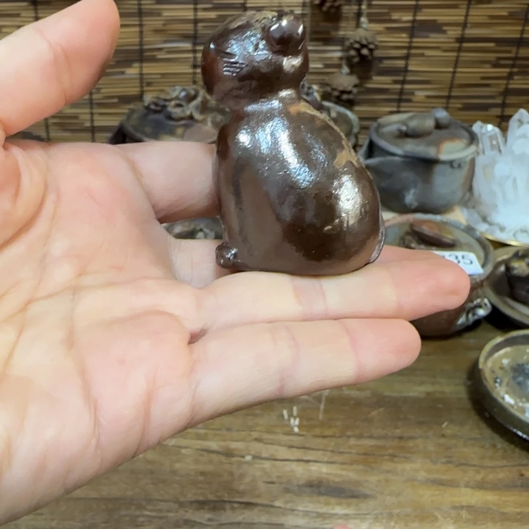 瓦当油润猫咪茶宠