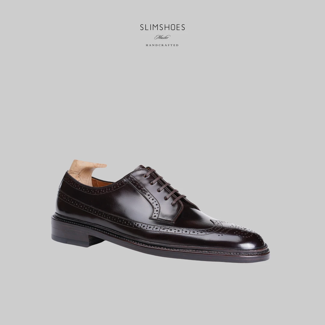 SLIMSHOES时另男士系带时尚英伦风复古休闲商务布洛克雕花皮鞋