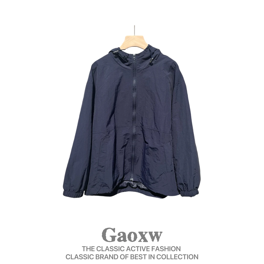 410903 日系极简户外连帽工装款风衣