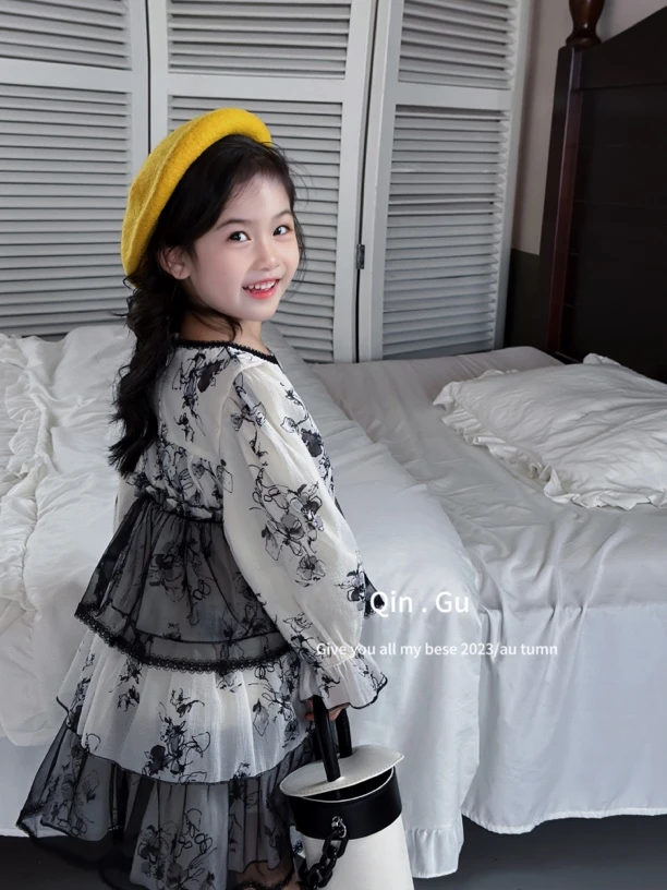 女中童 水墨画系列连衣裙