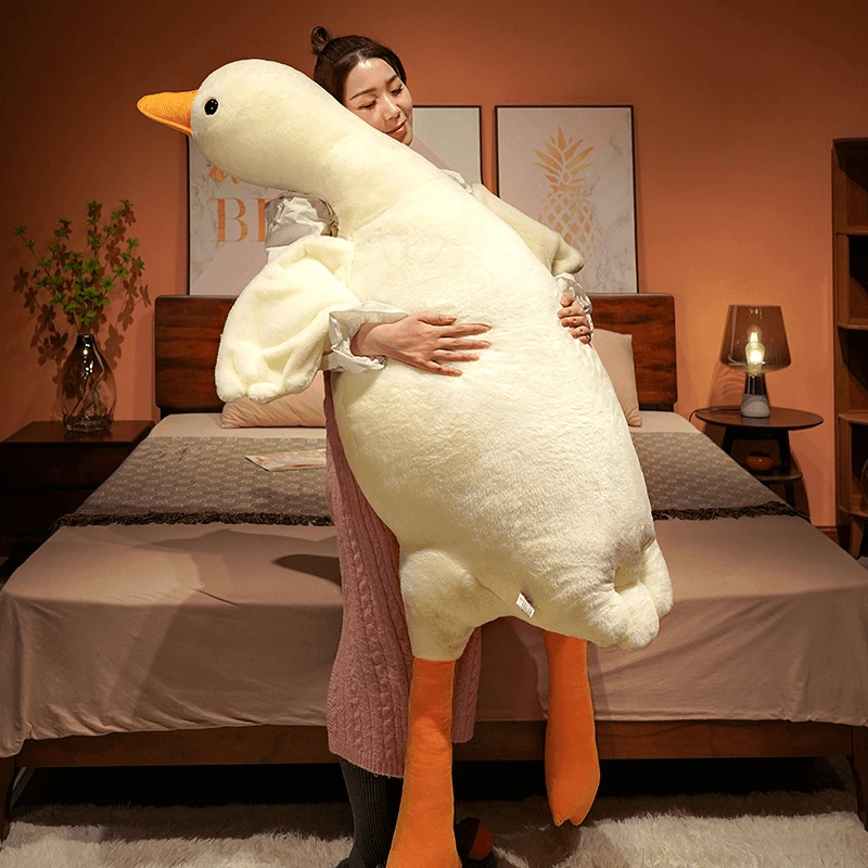 【福利品】大白鹅大鹅排气枕睡枕玩偶抱枕毛绒玩具抱睡公仔娃大白鹅
