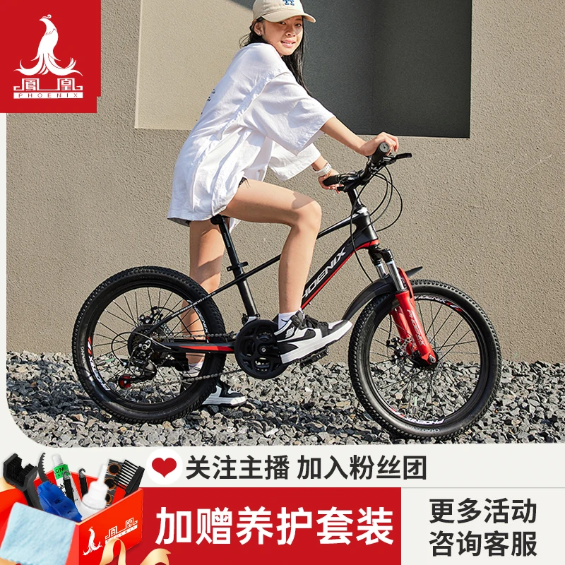Phoenix/凤凰镁合金山地自行车青少年自行车越野减震学生车先锋