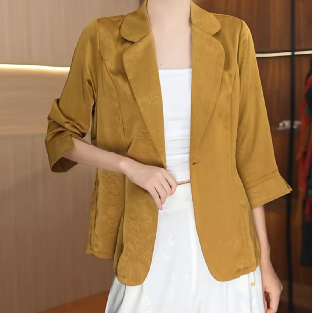 1659-21新款舒适时尚洋气西装外套