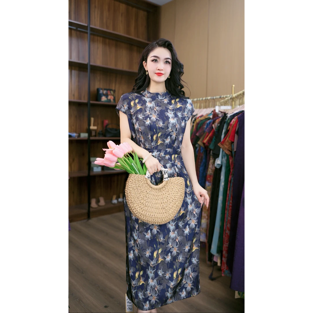 6878-30杜鹃花新款舒适时尚连衣裙
