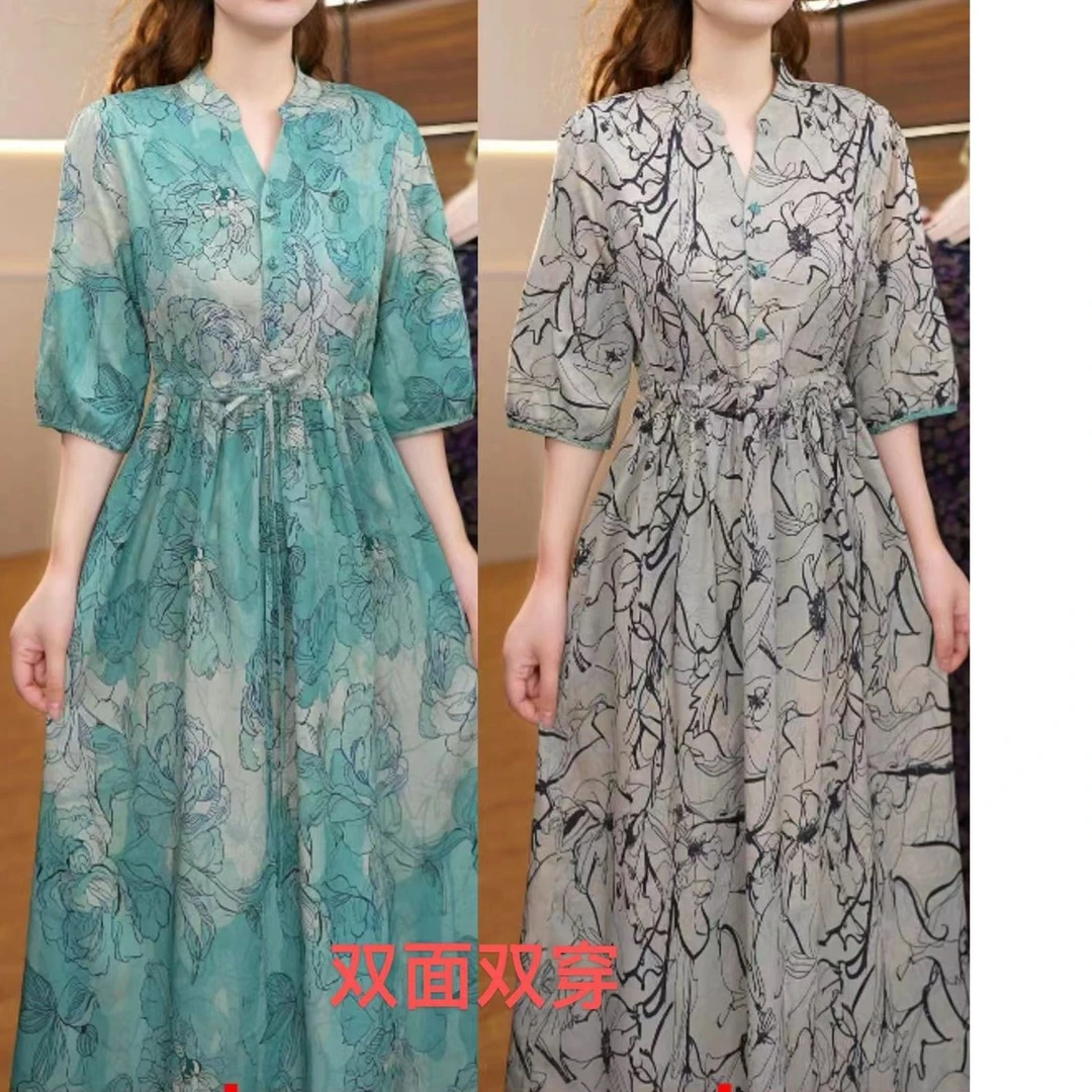 2866-31新款舒适时尚双面穿连衣裙